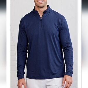 NWT TASC Performance Long-Sleeve Quarter-Zip Carrollton Shirt Classic Navy L